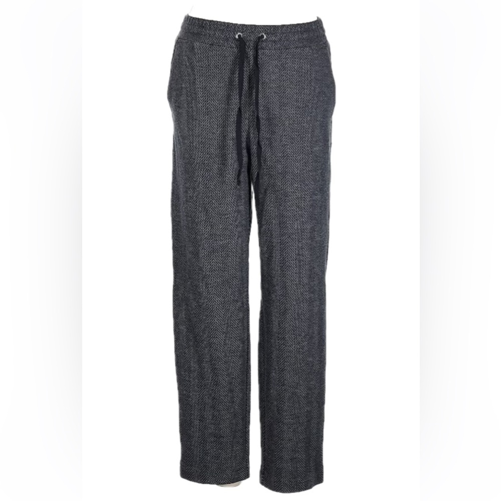 LOFT Charcoal Herringbone Dress Pants